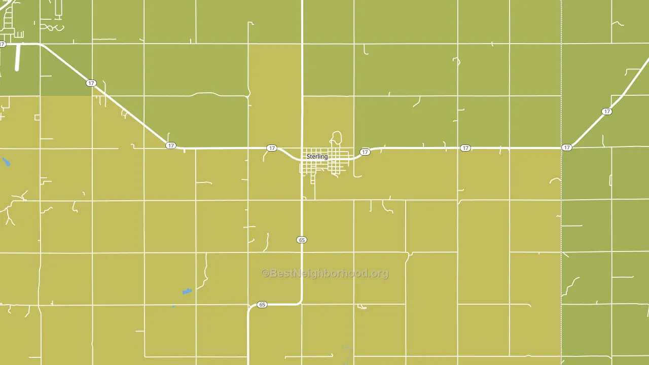 Sterling, OK block-group voter-turnout map