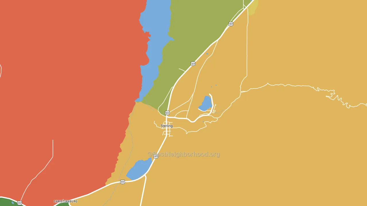 Sterling, UT block-group voter-turnout map