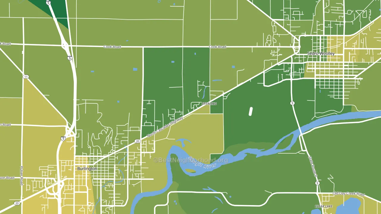 Sterling, WA block-group voter-turnout map