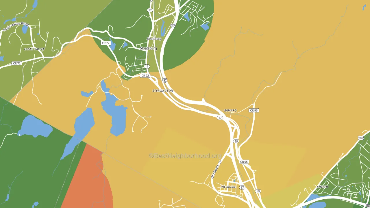 Sterlington, NY block-group voter-turnout map