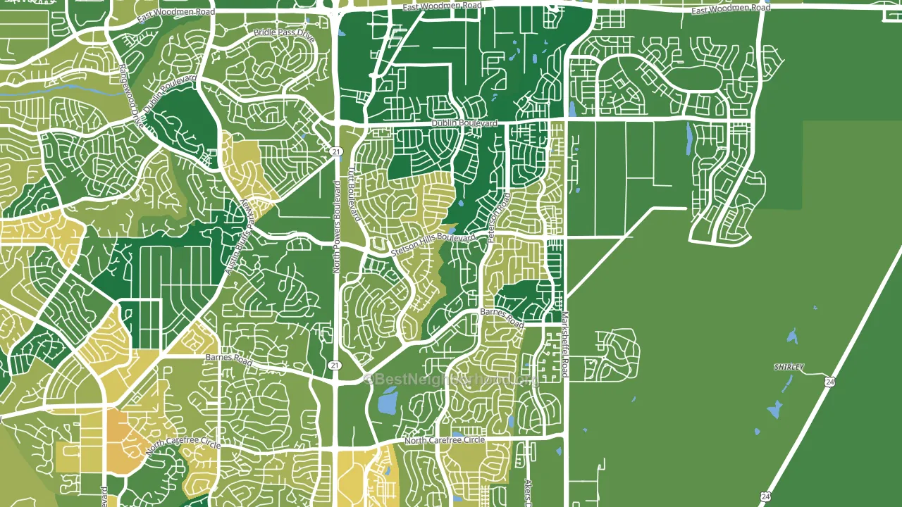 Stetson Hills, Colorado Springs, CO block-group voter-turnout map