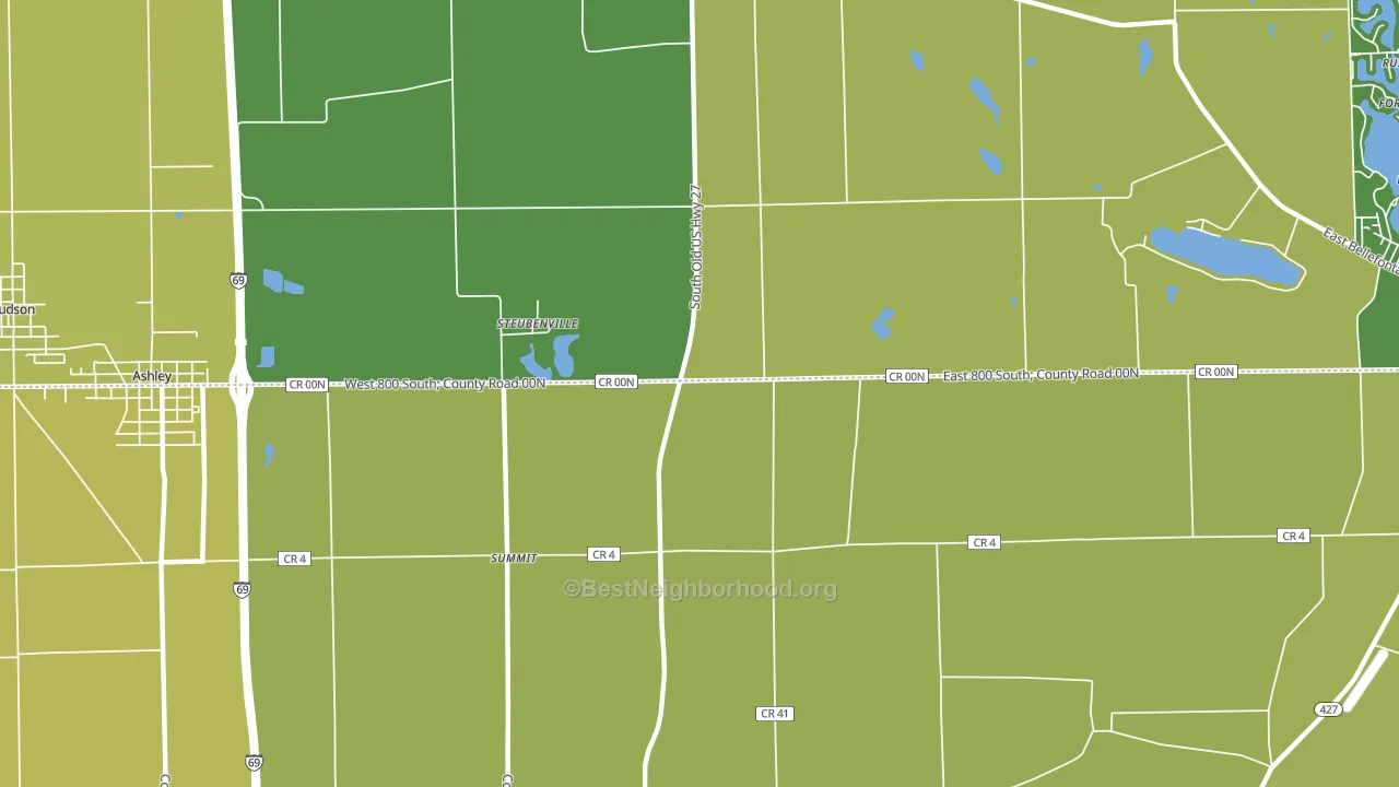 Steubenville, IN block-group voter-turnout map