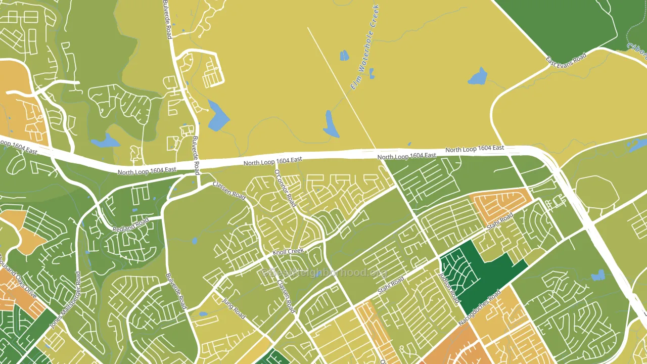 Steubing Ranch, San Antonio, TX block-group voter-turnout map