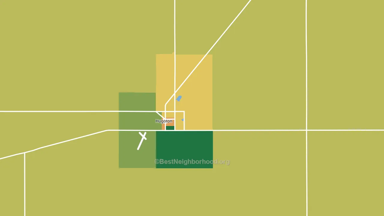 Stevens County, KS block-group voter-turnout map