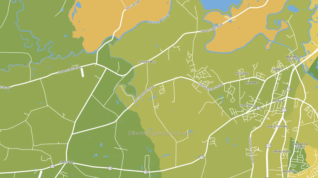 Stevens Mill, NC block-group voter-turnout map