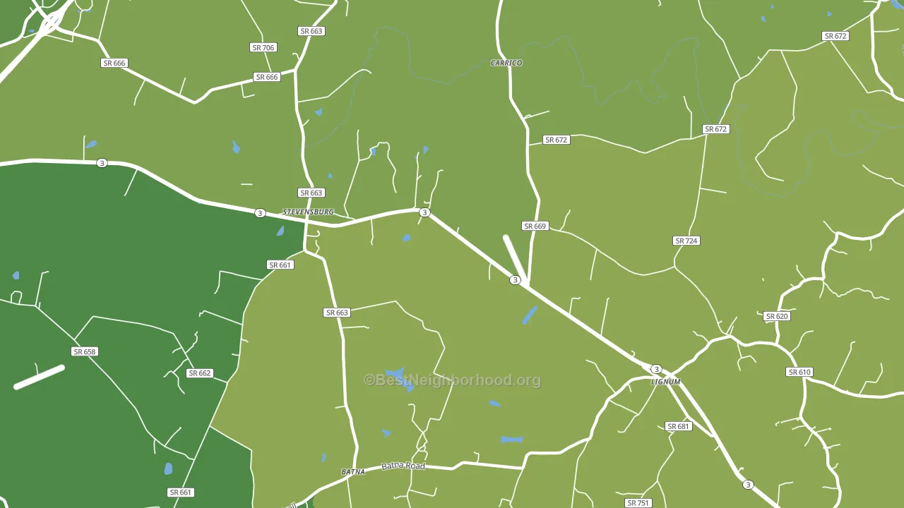 Stevensburg, VA block-group voter-turnout map