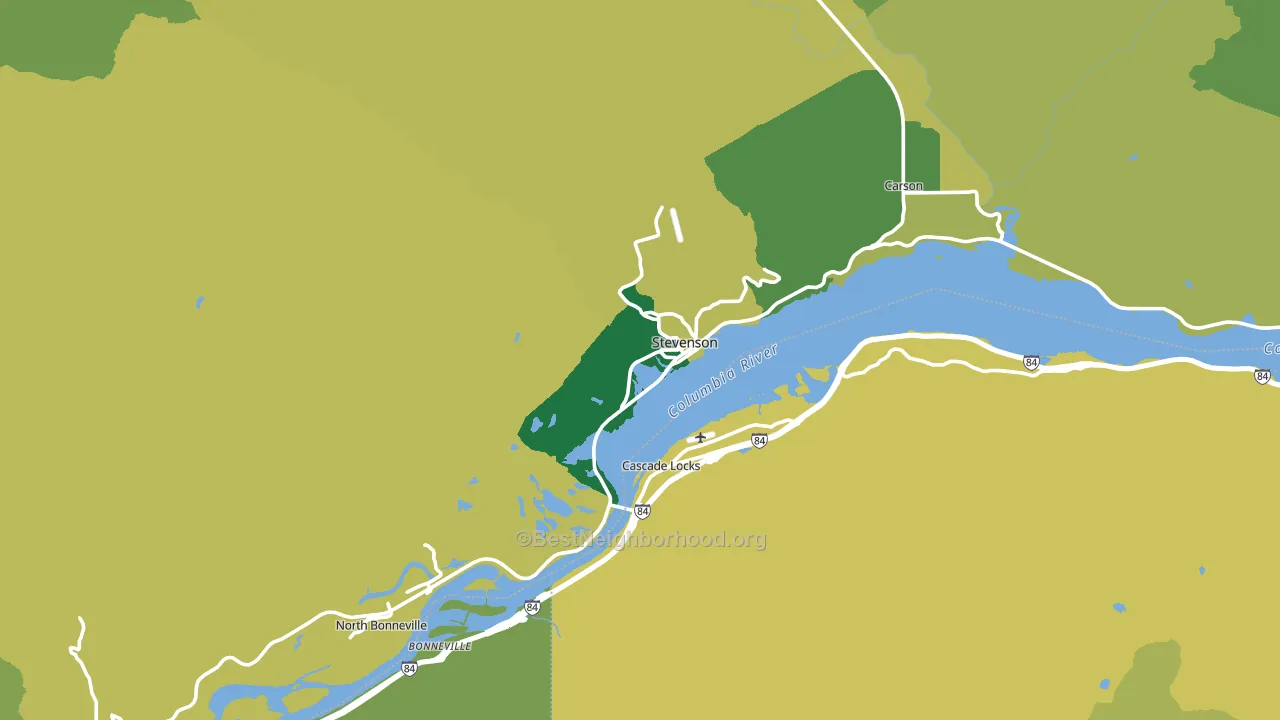 Stevenson, WA block-group voter-turnout map