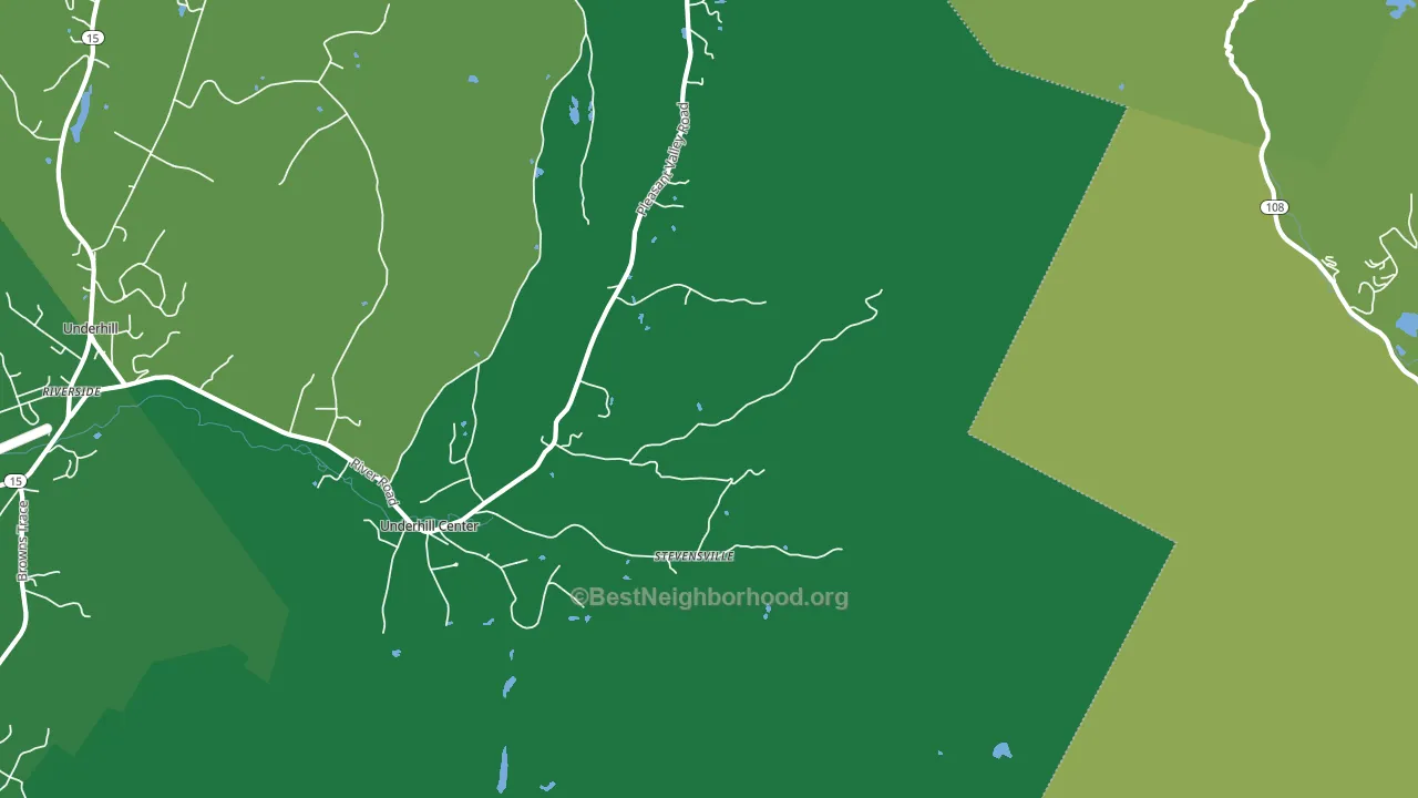 Stevensville, VT block-group voter-turnout map