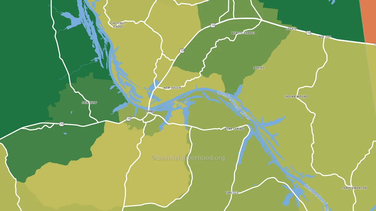 Stewart County, TN block-group voter-turnout map