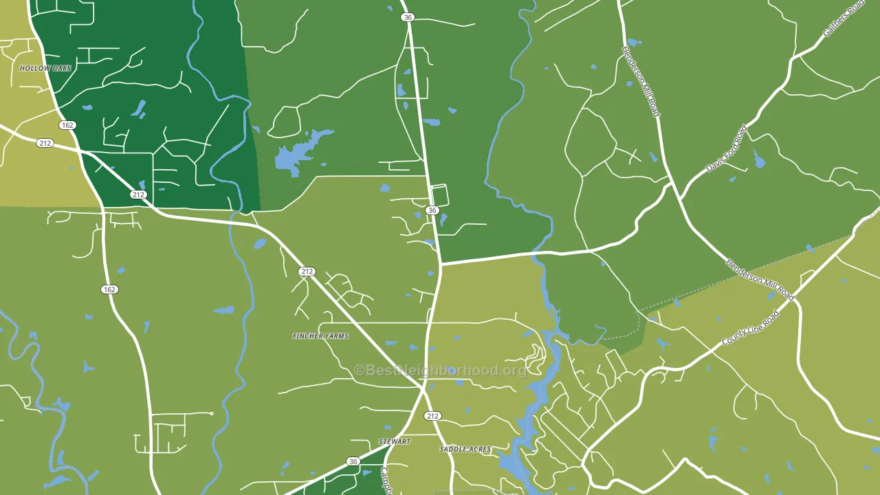 Stewart, GA block-group voter-turnout map