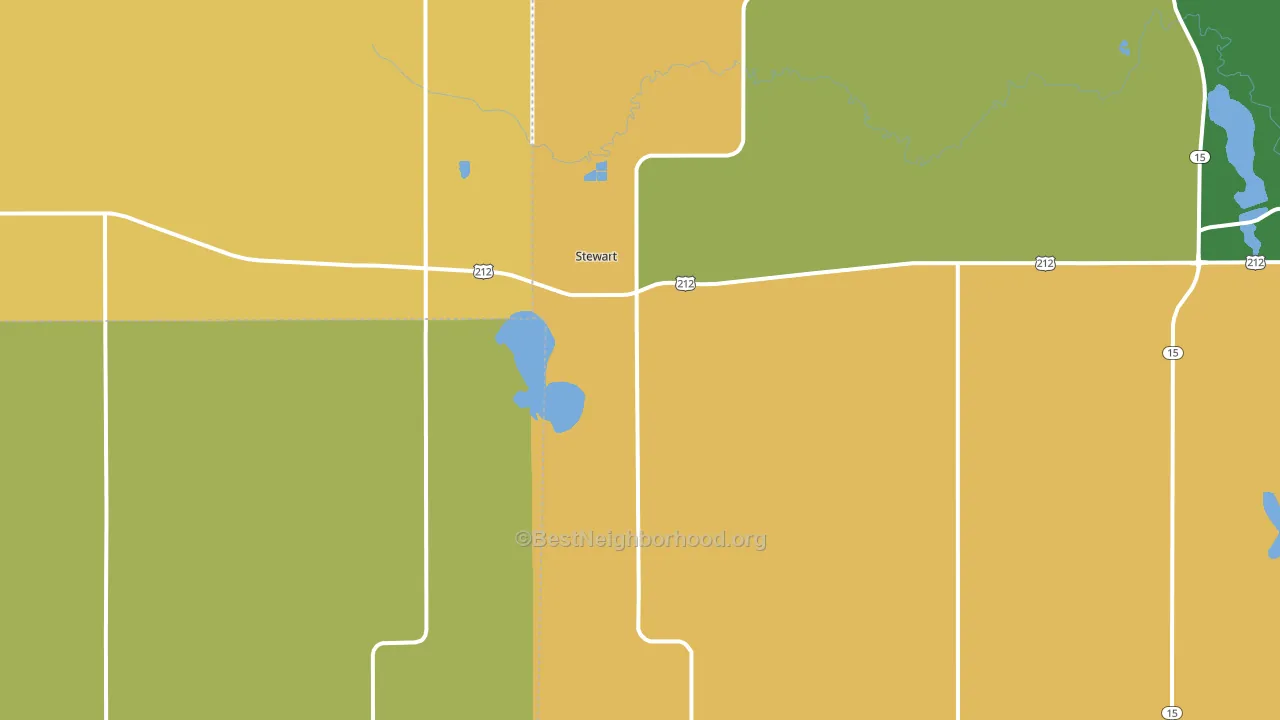 Stewart, MN block-group voter-turnout map