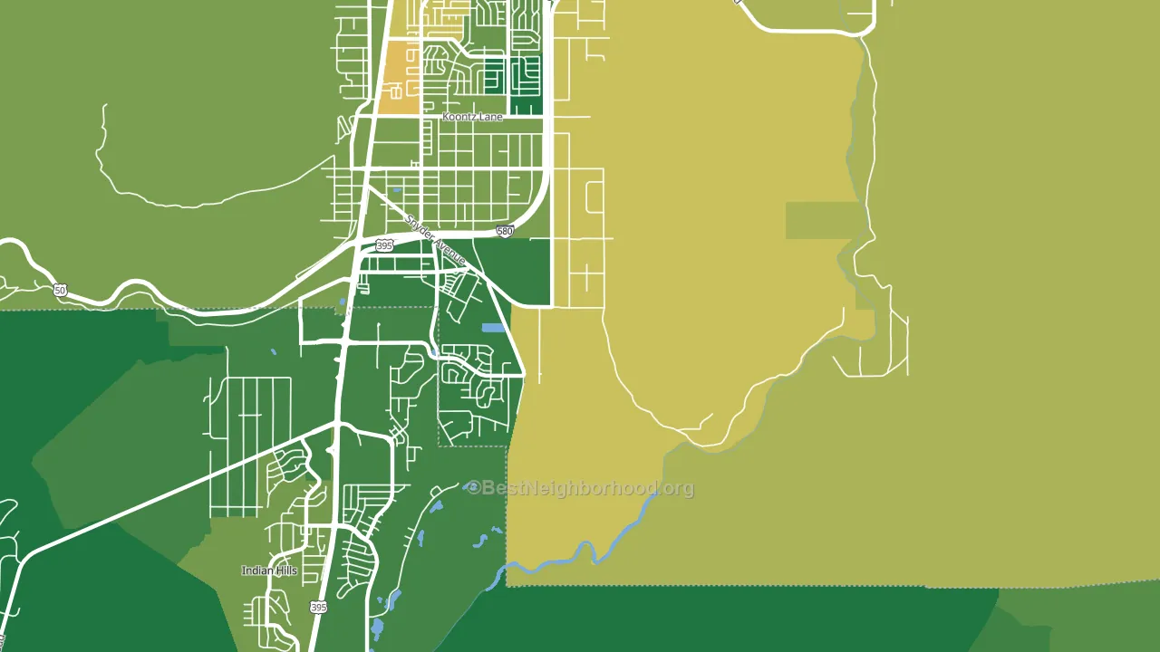 Stewart, NV block-group voter-turnout map