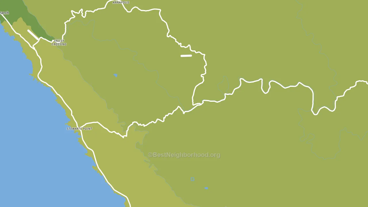 Stewarts Point, CA block-group voter-turnout map