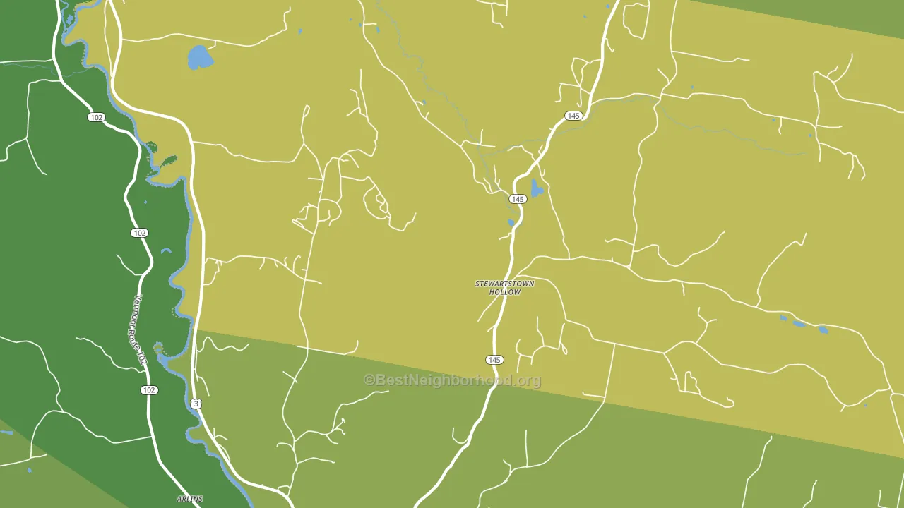 Stewartstown Hollow, NH block-group voter-turnout map