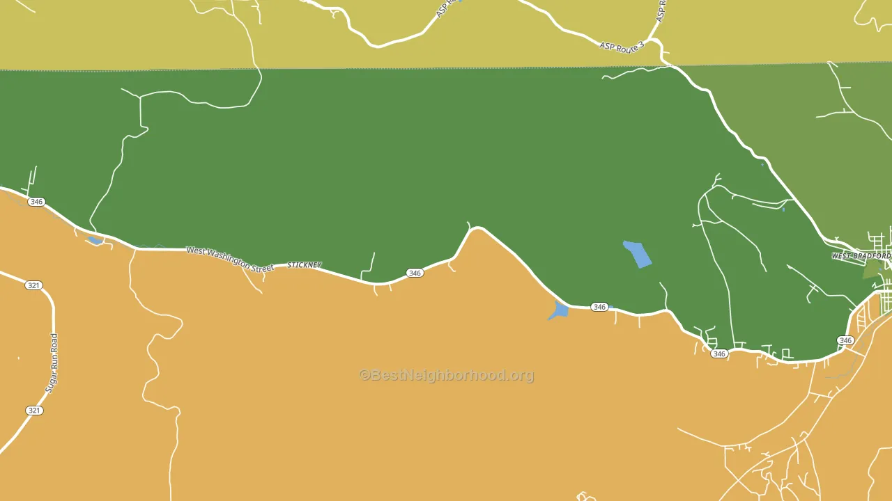 Stickney, PA block-group voter-turnout map