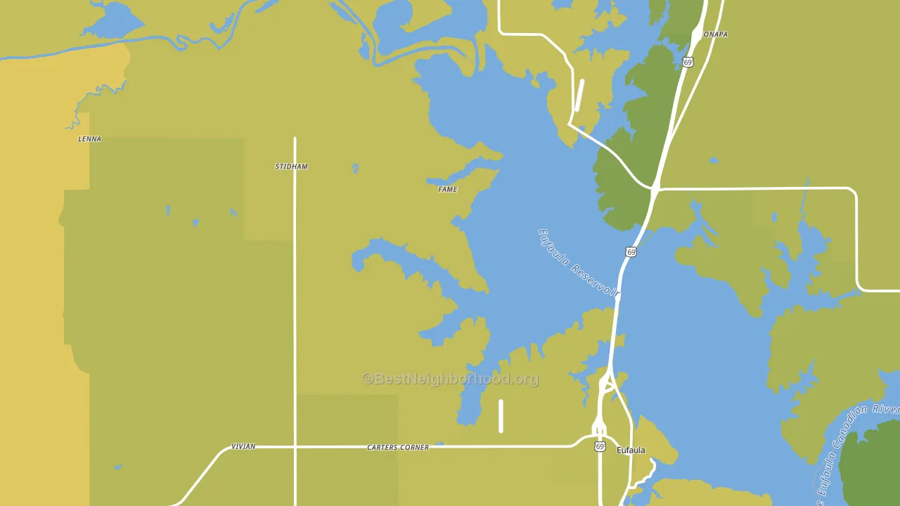 Stidham, OK block-group voter-turnout map