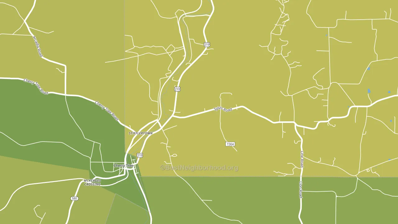 Stifflertown, PA block-group voter-turnout map
