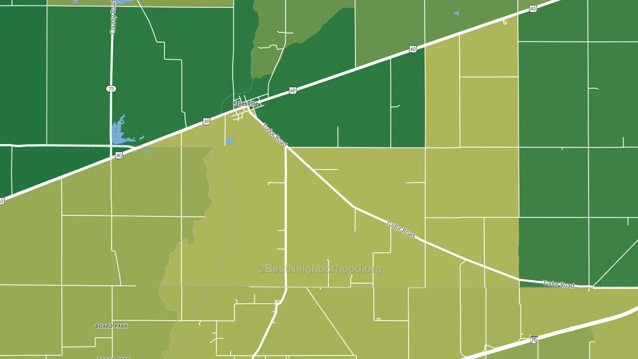 Stilesville, IN block-group voter-turnout map