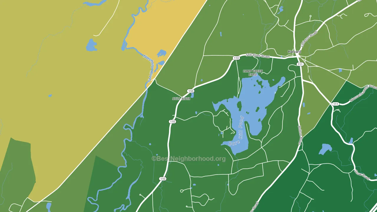 Still River, MA block-group voter-turnout map