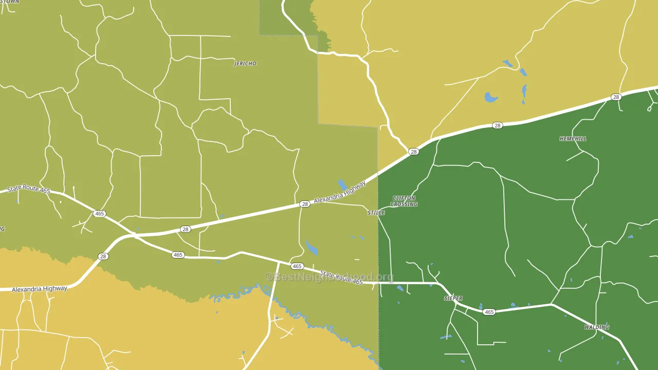 Stille, LA block-group voter-turnout map