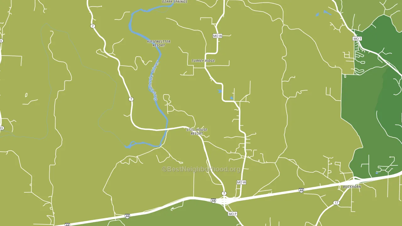 Stillhouse Springs, MO block-group voter-turnout map