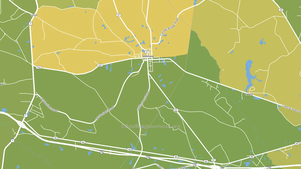 Stillmore, GA block-group voter-turnout map