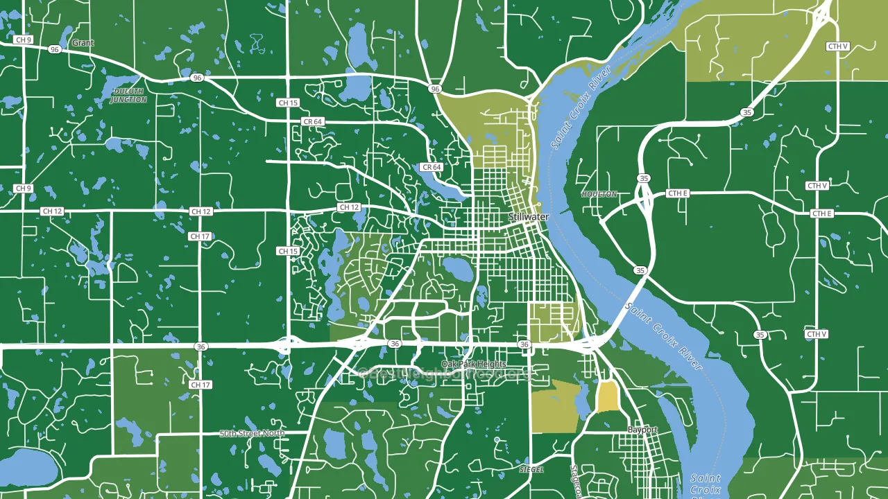 Stillwater, MN block-group voter-turnout map