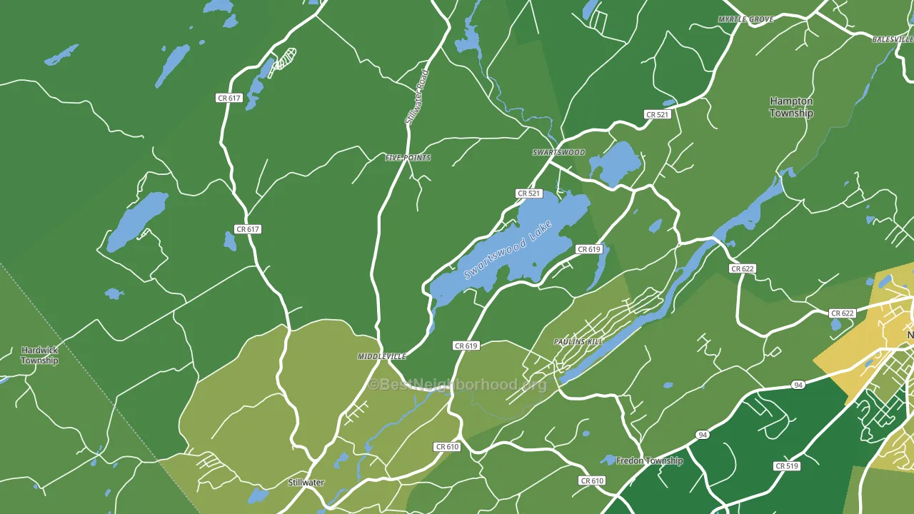 Stillwater, NJ block-group voter-turnout map