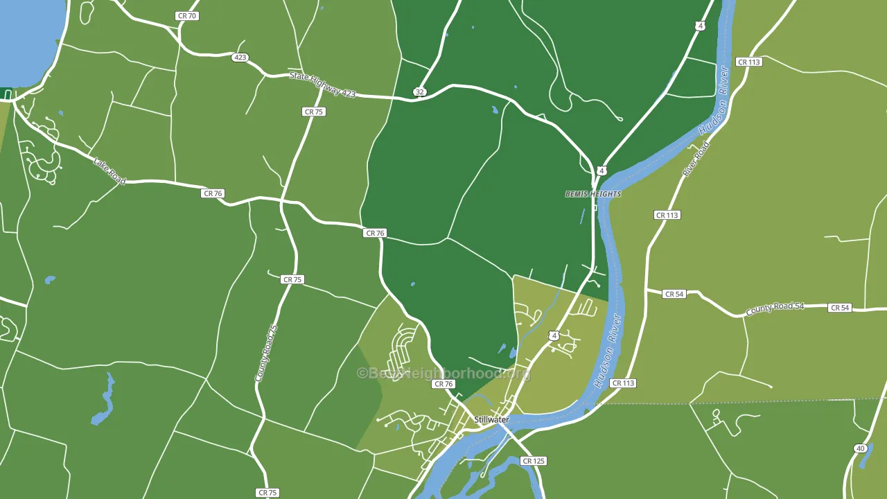 Stillwater, NY block-group voter-turnout map