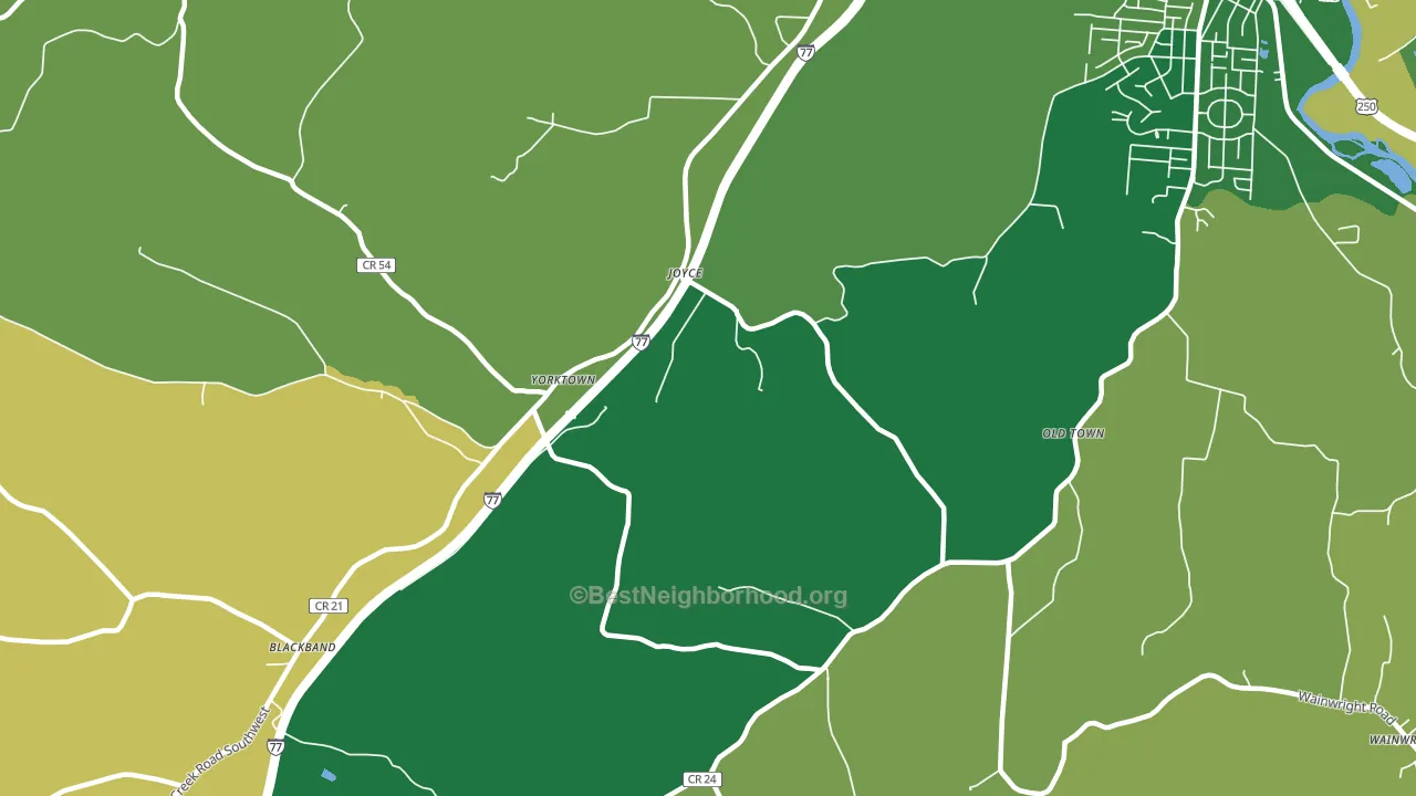 Stillwater, OH block-group voter-turnout map