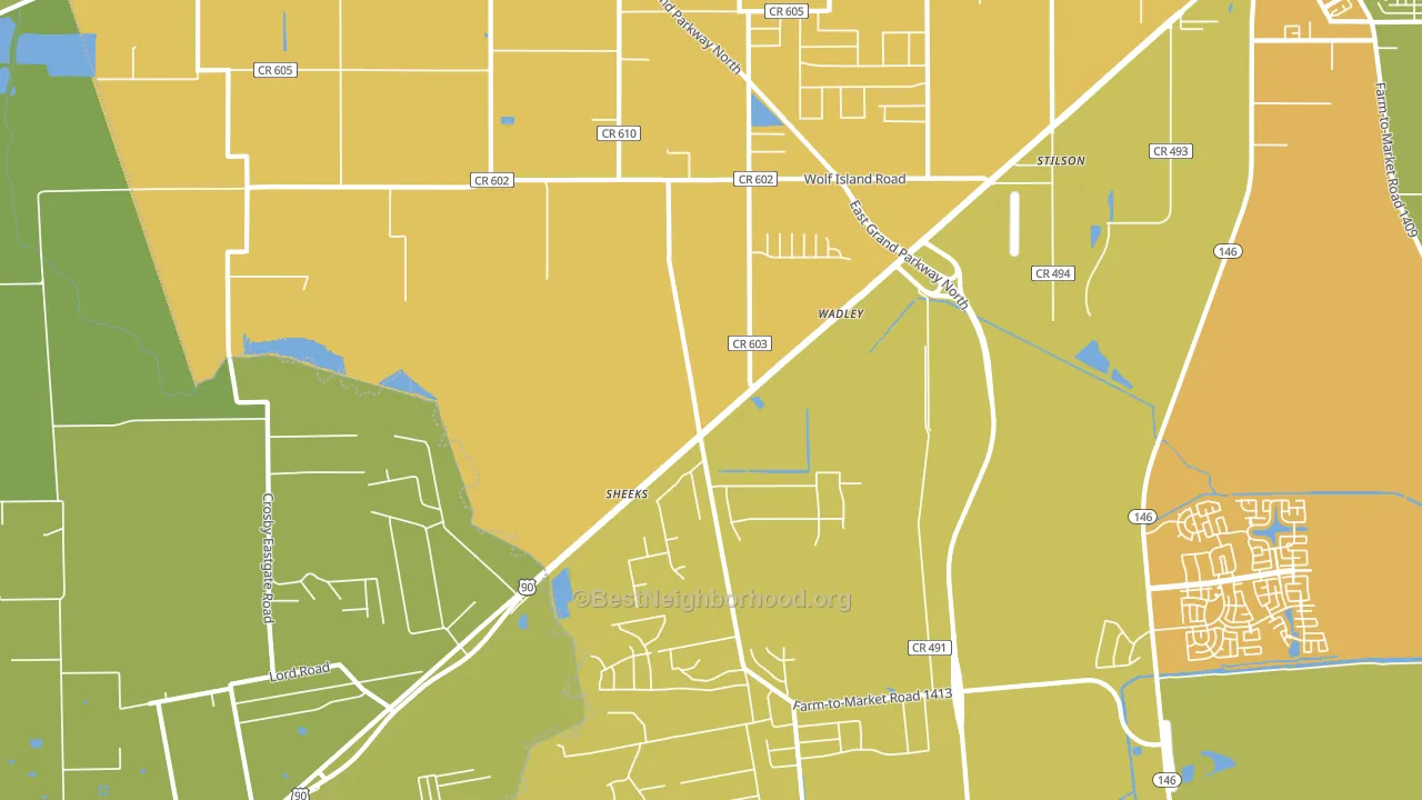 Stilson, TX block-group voter-turnout map