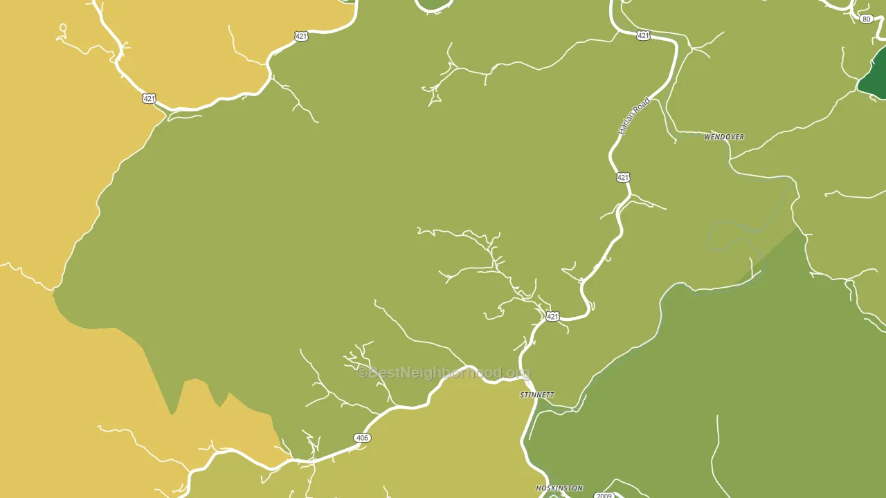 Stinnett, KY block-group voter-turnout map