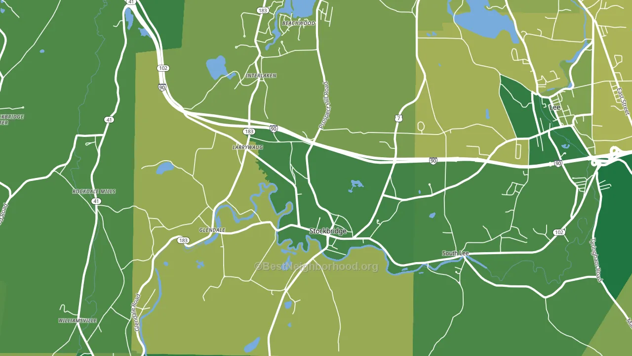 Stockbridge, MA block-group voter-turnout map