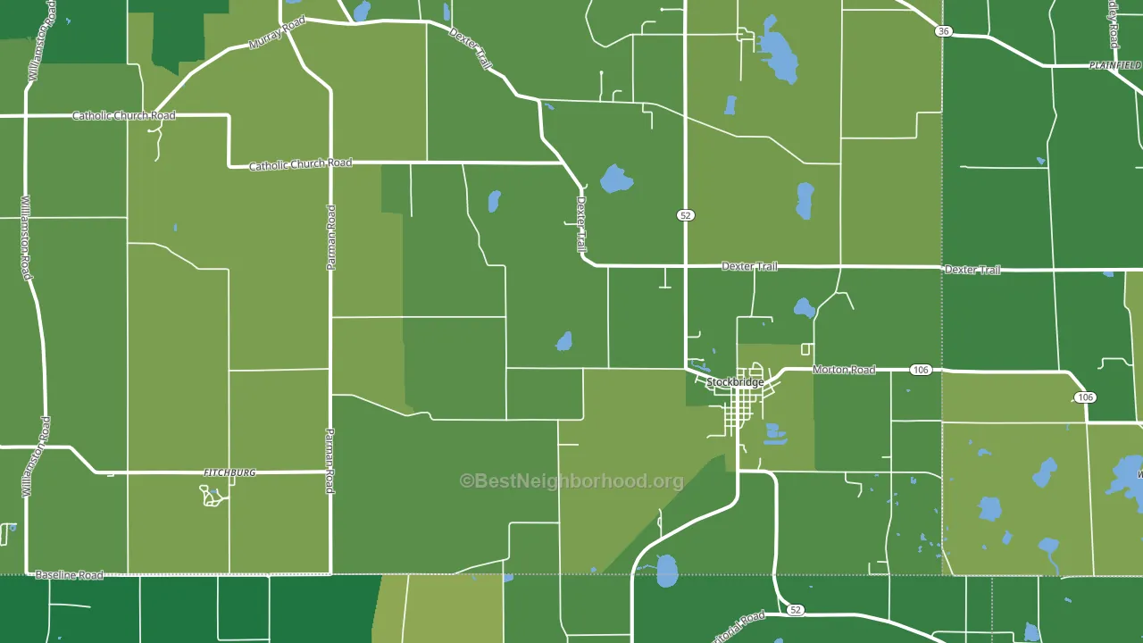 Stockbridge, MI block-group voter-turnout map