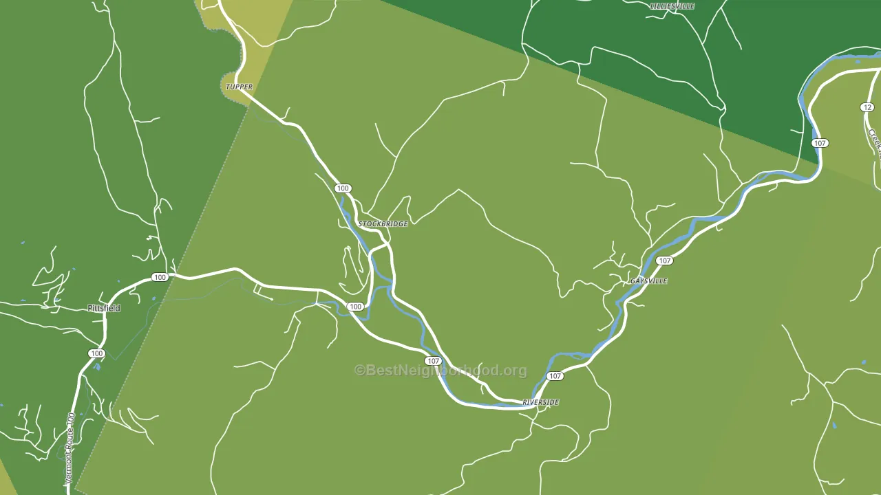 Stockbridge, VT block-group voter-turnout map