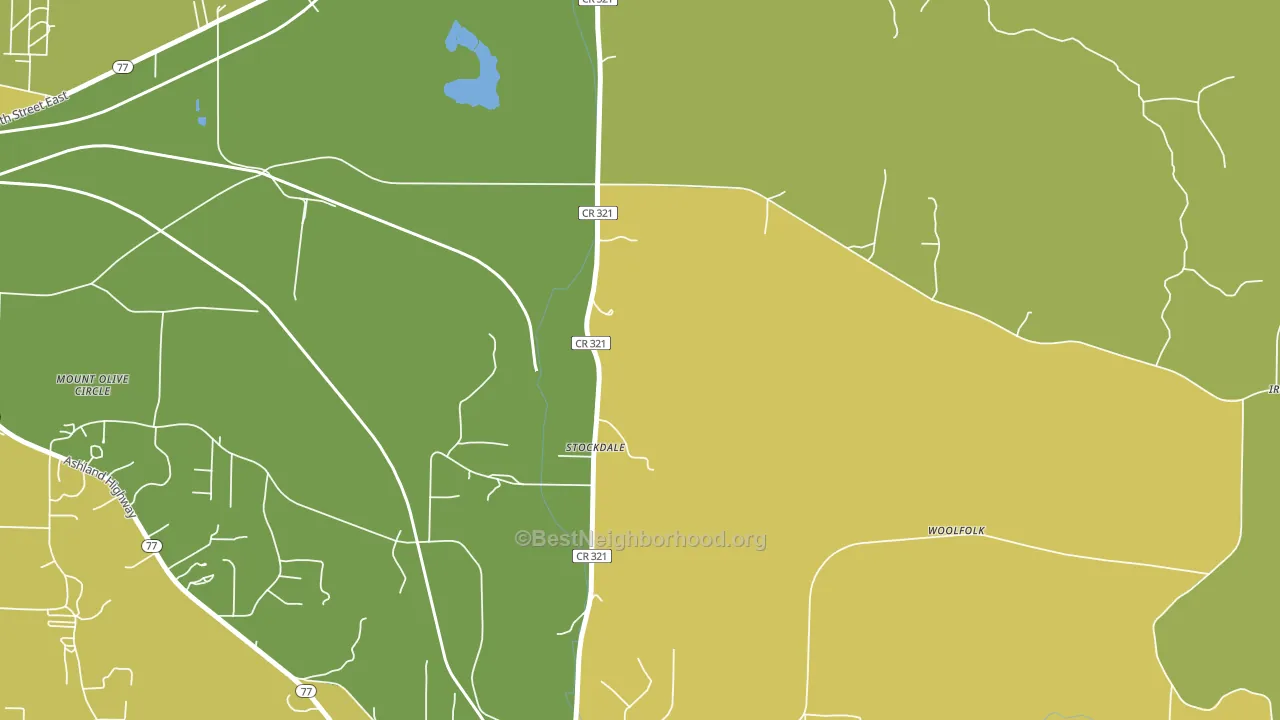 Stockdale, AL block-group voter-turnout map
