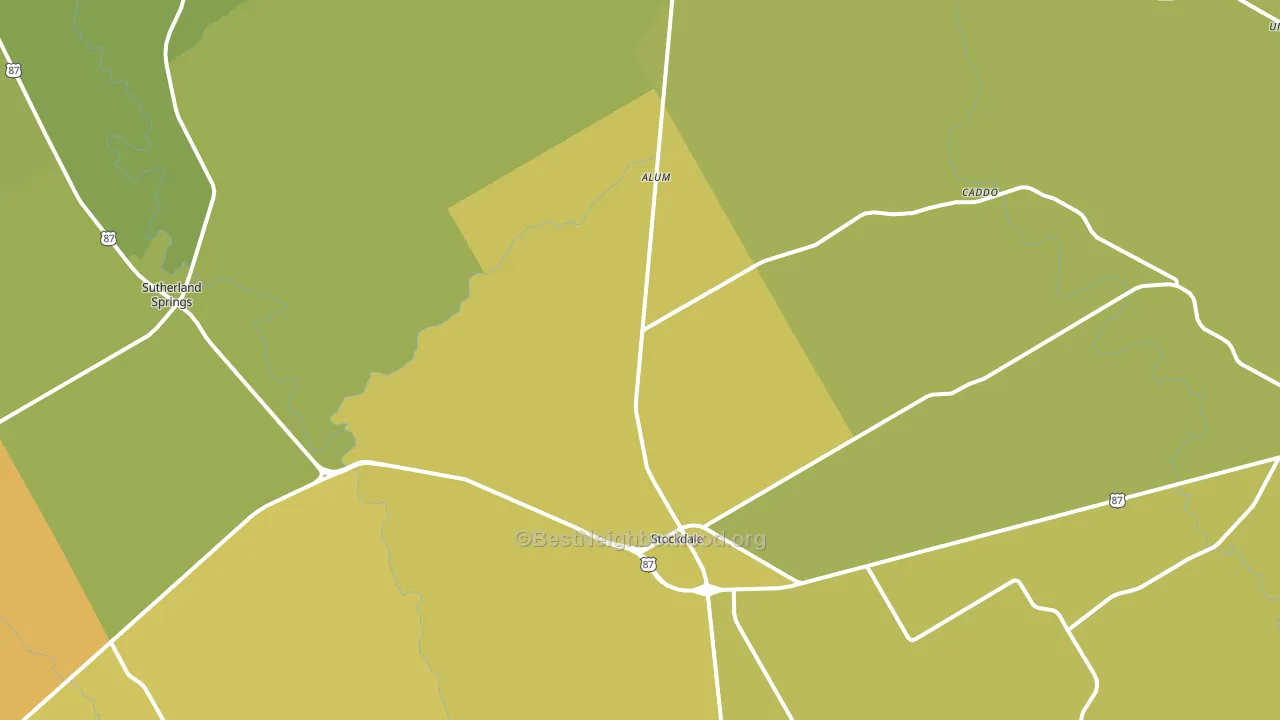 Stockdale, TX block-group voter-turnout map