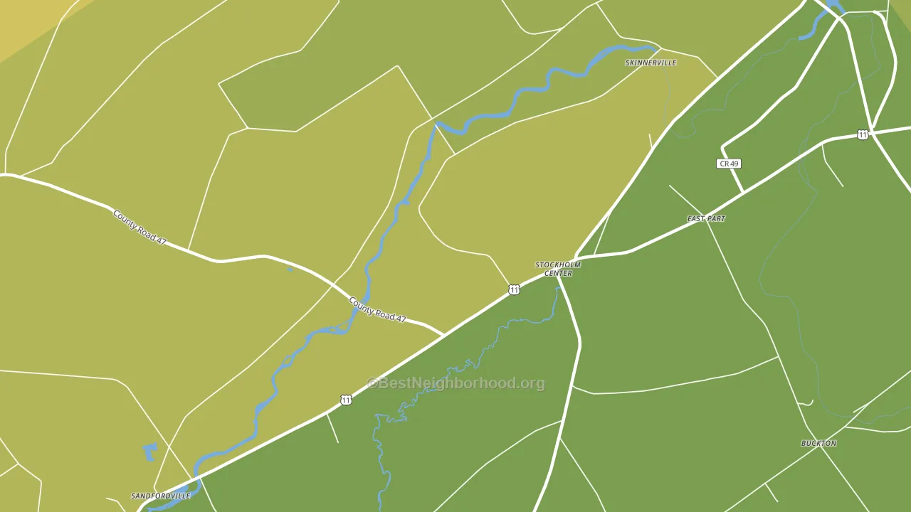Stockholm Center, NY block-group voter-turnout map