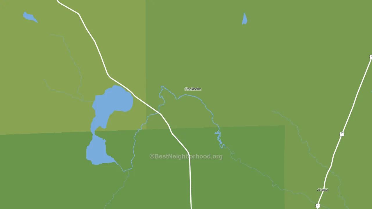 Stockholm, ME block-group voter-turnout map