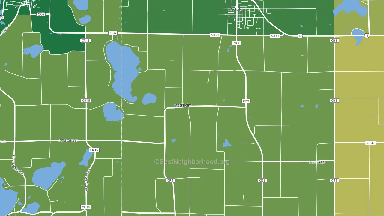 Stockholm, MN block-group voter-turnout map