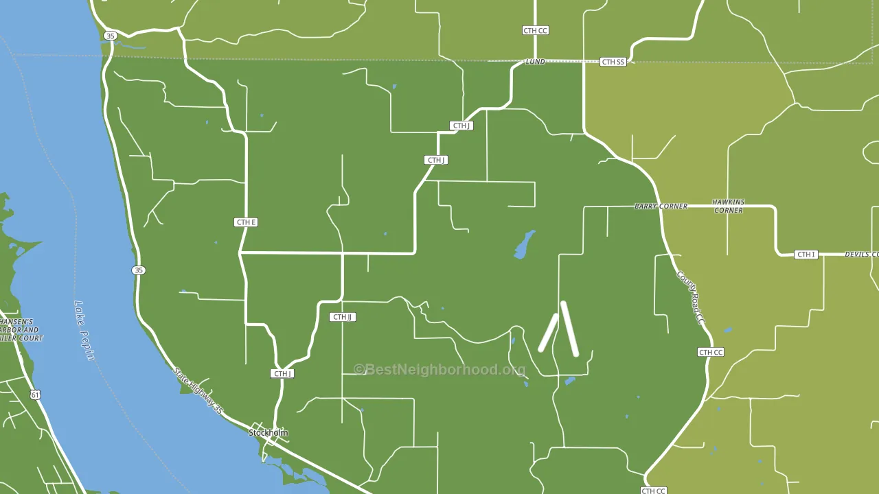 Stockholm, WI block-group voter-turnout map