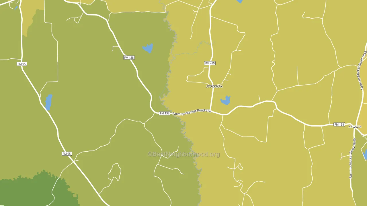 Stockman, TX block-group voter-turnout map