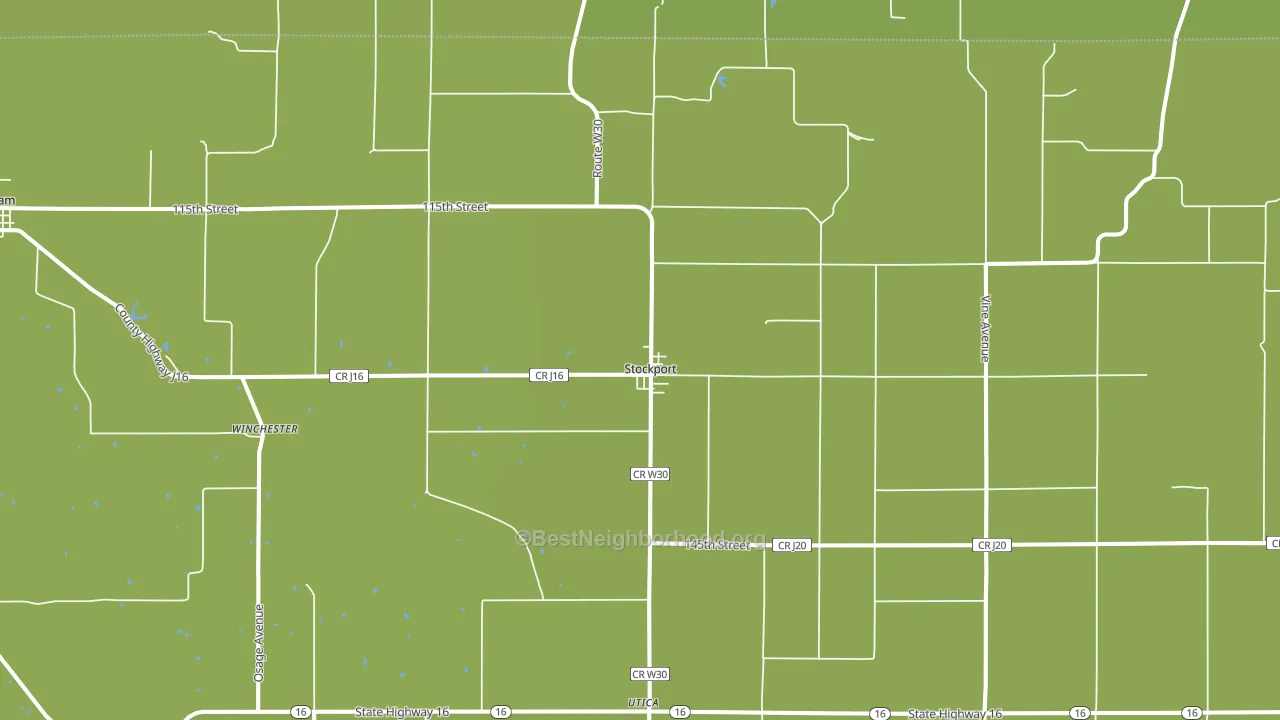 Stockport, IA block-group voter-turnout map