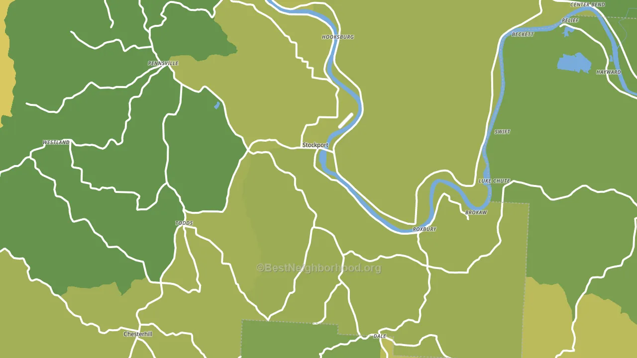 Stockport, OH block-group voter-turnout map