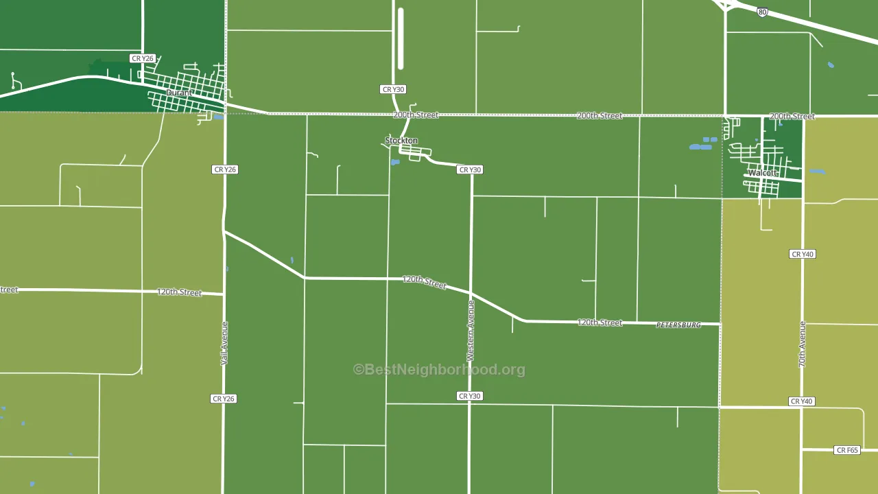 Stockton, IA block-group voter-turnout map