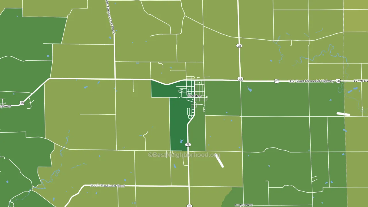 Stockton, IL block-group voter-turnout map