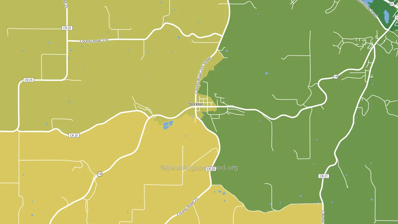 Stockton, MN block-group voter-turnout map