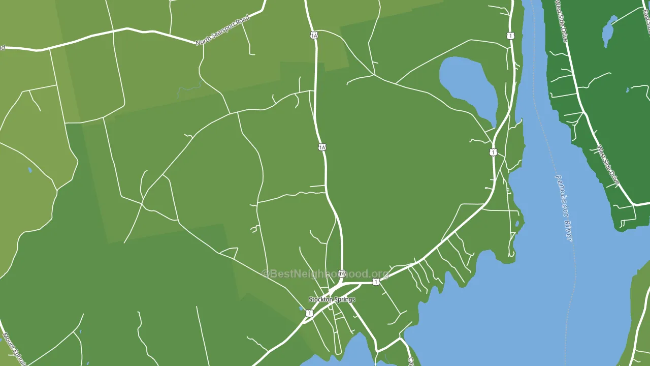 Stockton Springs, ME block-group voter-turnout map