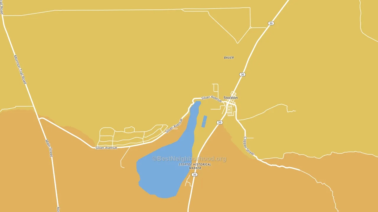 Stockton, UT block-group voter-turnout map