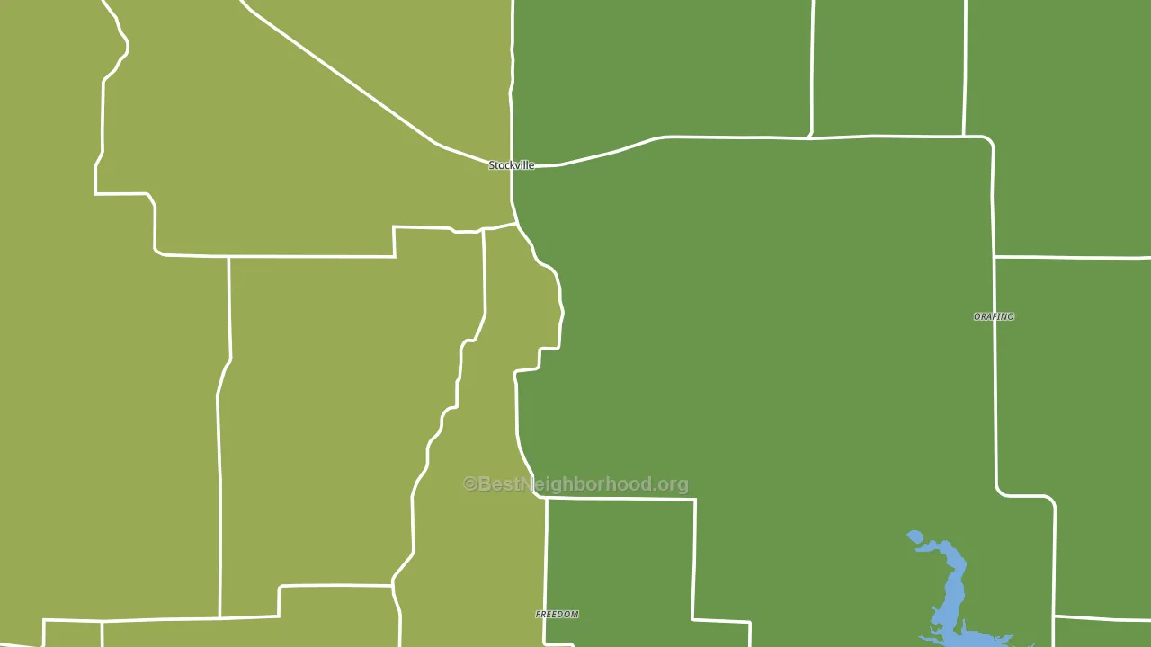 Stockville, NE block-group voter-turnout map